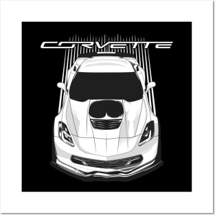 Corvette C7 Z06 - White Posters and Art